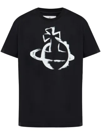Vivienne Westwood ロンＴ 長袖 ブラック オーブ プリント Vivienne Westwood ロンT 長袖 ブラック オーブ プリント