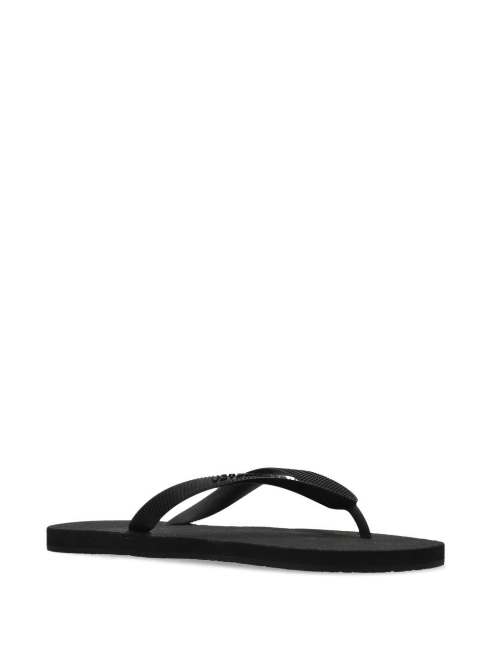 VETEMENTS embossed logo flip flops - Zwart