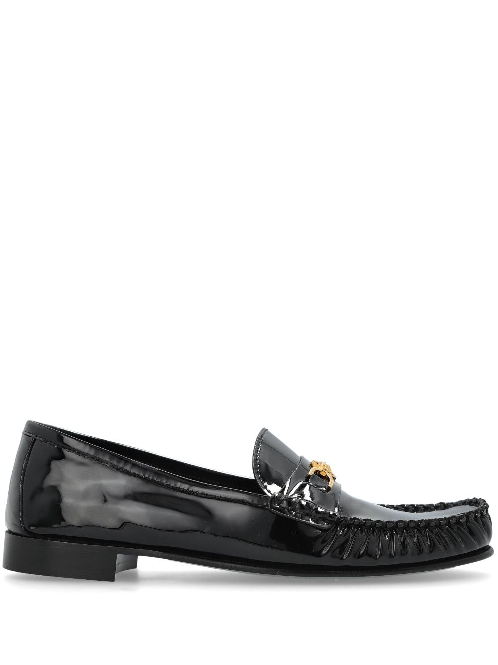 Versace Loafers met Medusa-plakkaat Zwart