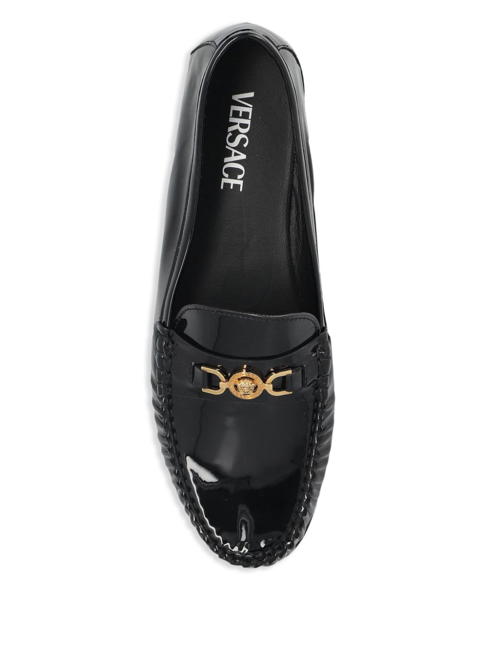 Versace Medusa-plaque loafers Black