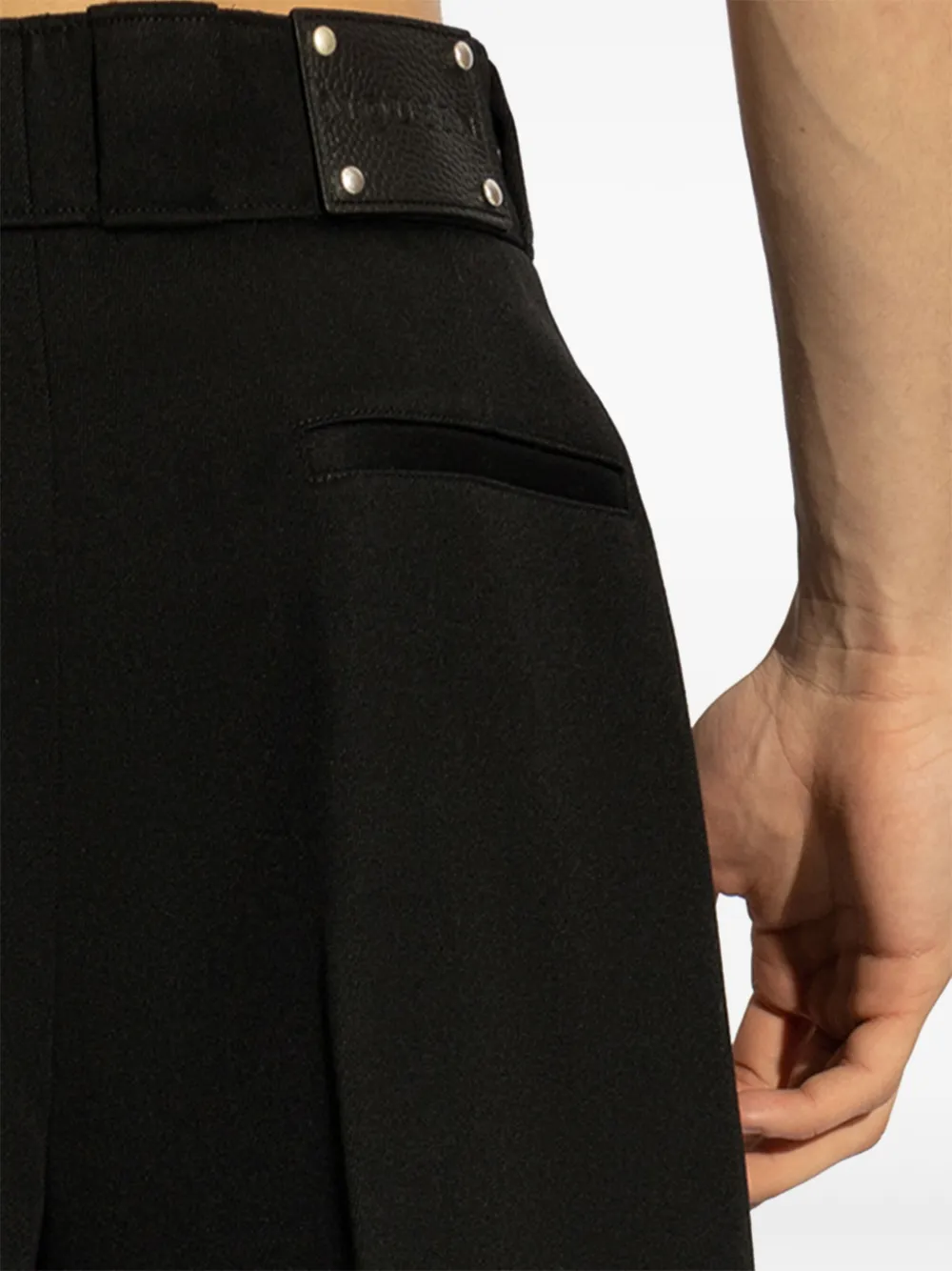 Alexander Mcqueen Formal Wool Bermuda Shorts In Black