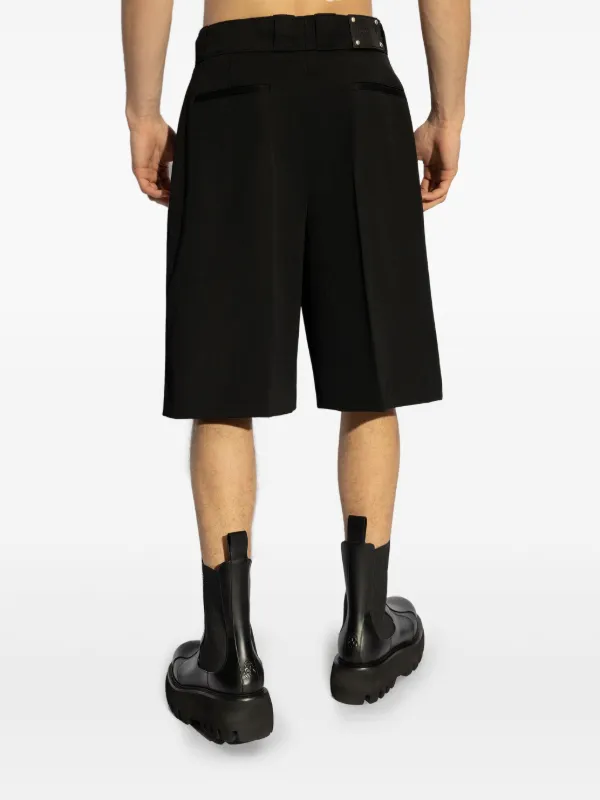 ショーツ ALEXANDER MCQUEEN BLACK WOOL SHORTS Alexander McQueen Wool Shorts | Black | FARFETCH