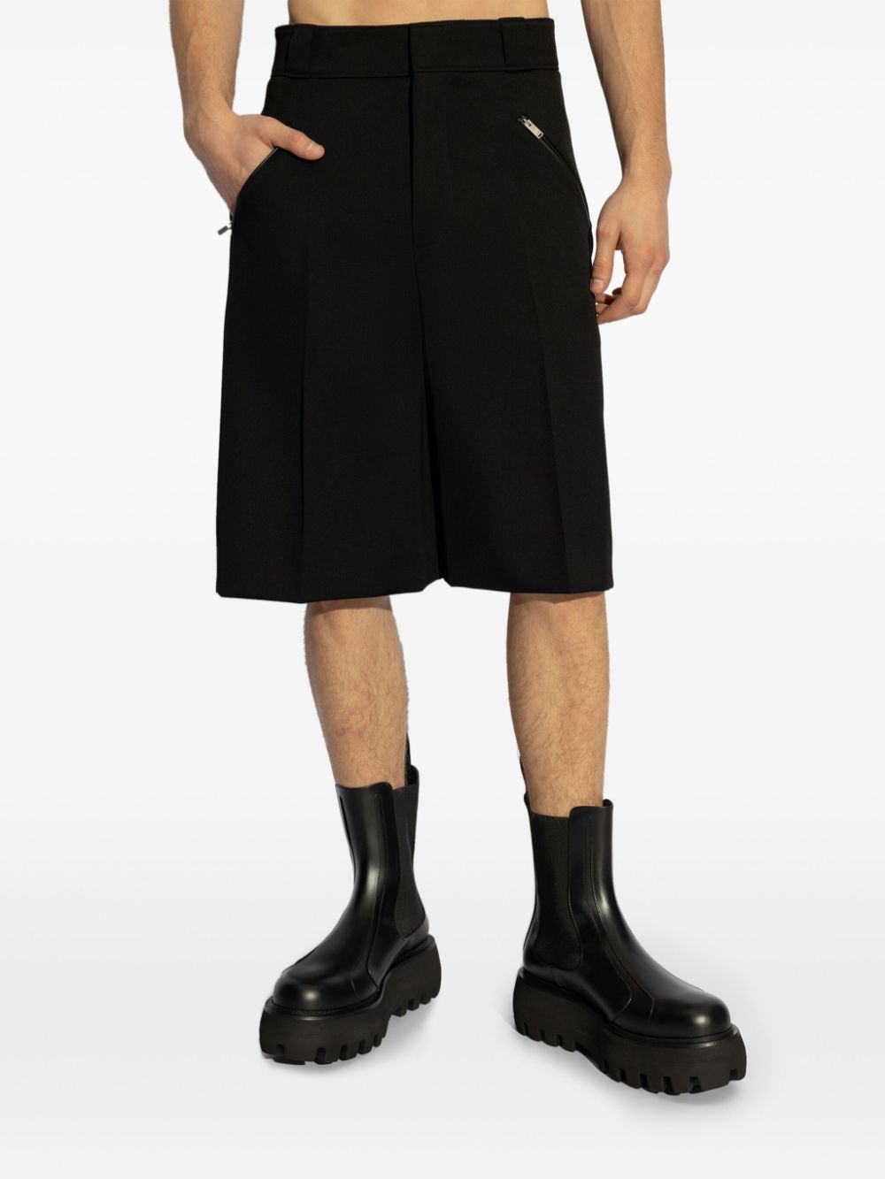 Alexander McQueen wool shorts - Zwart