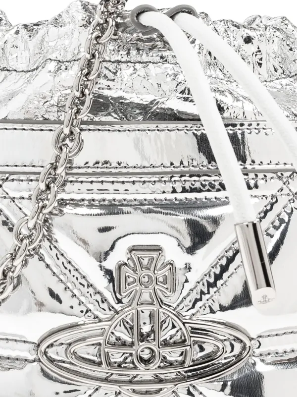 【シリアルNo.470】World Bag / The Orb Bag Vivienne Westwood Orb-plaque Bucket Bag | Silver | FARFETCH