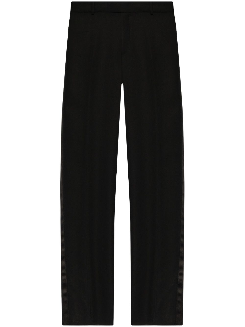 wide-leg tuxedo trousers