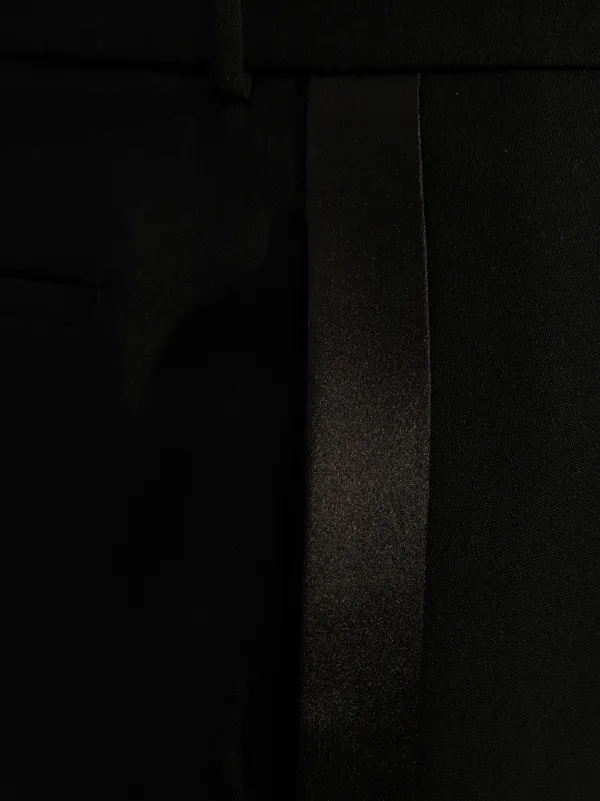Alexander McQueen wide-leg Tuxedo Trousers | Black | FARFETCH