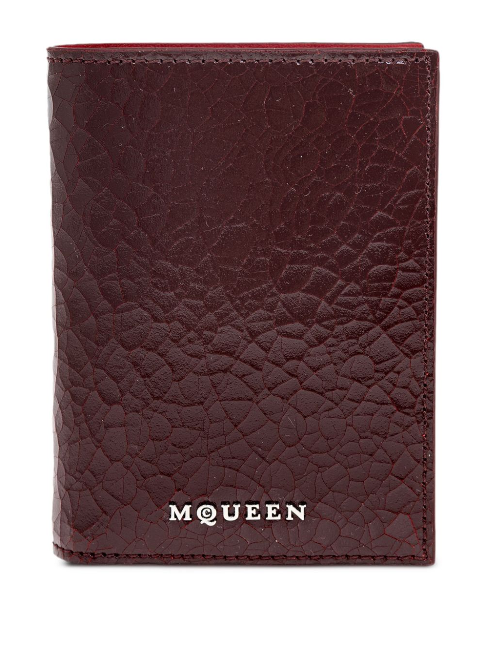 Alexander McQueen logo-lettering wallet - Red