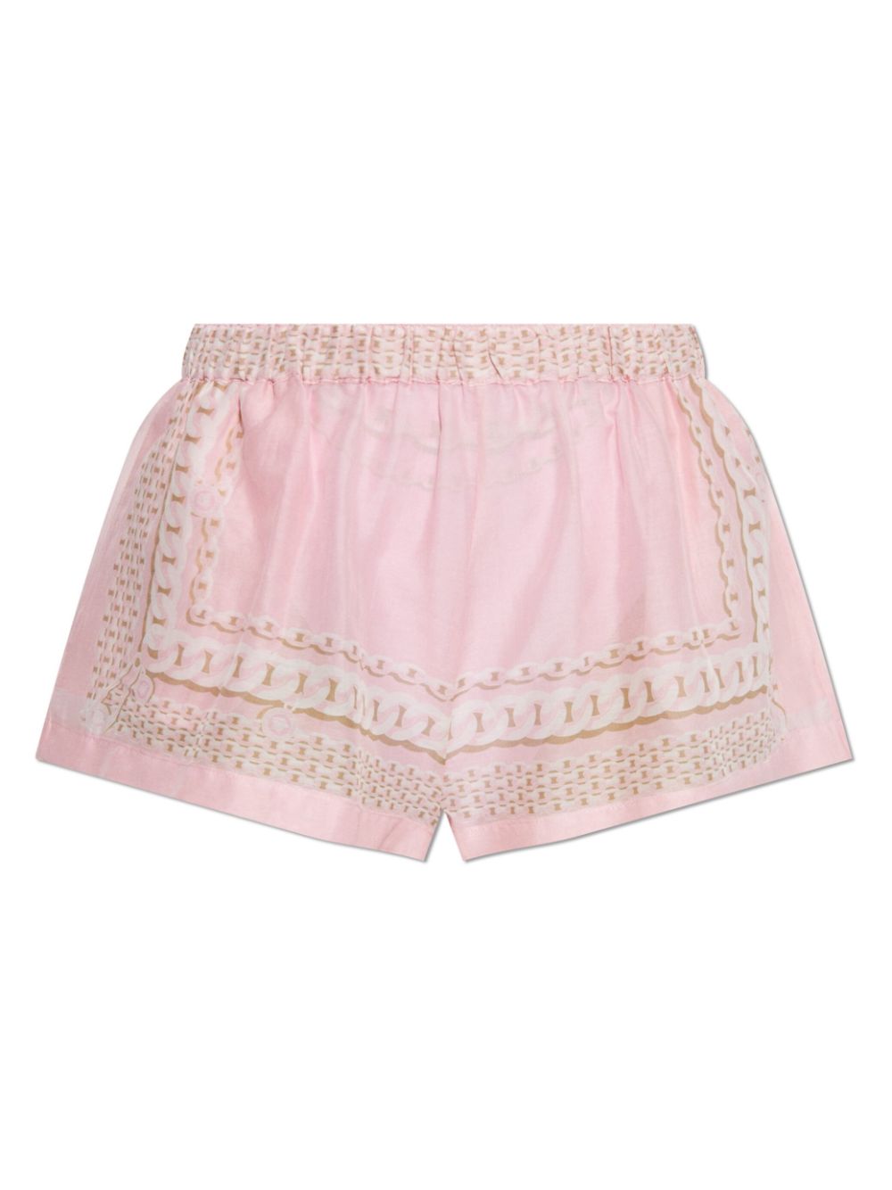 Versace Shorts met kettingprint Roze