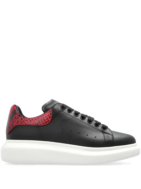 Alexander McQueen Leather Sneakers | Black | FARFETCH Alexander McQueen Leather Sneakers | Black | FARFETCH