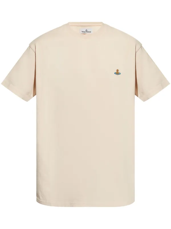 Vivienne Westwood Orb-embroidered T-shirt in Neutrals