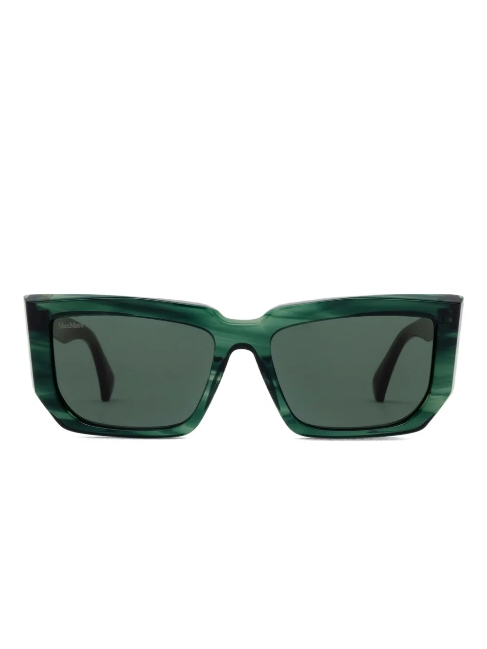 Max Mara Eyewear Occhiali da sole MM0126 geometrici a righe - Verde