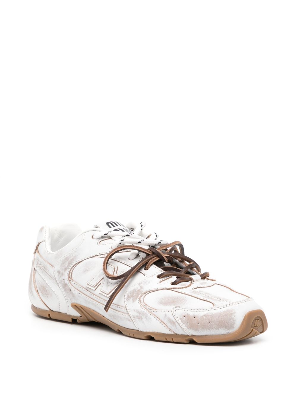 Miu Miu x New Balance leren sneakers - Wit