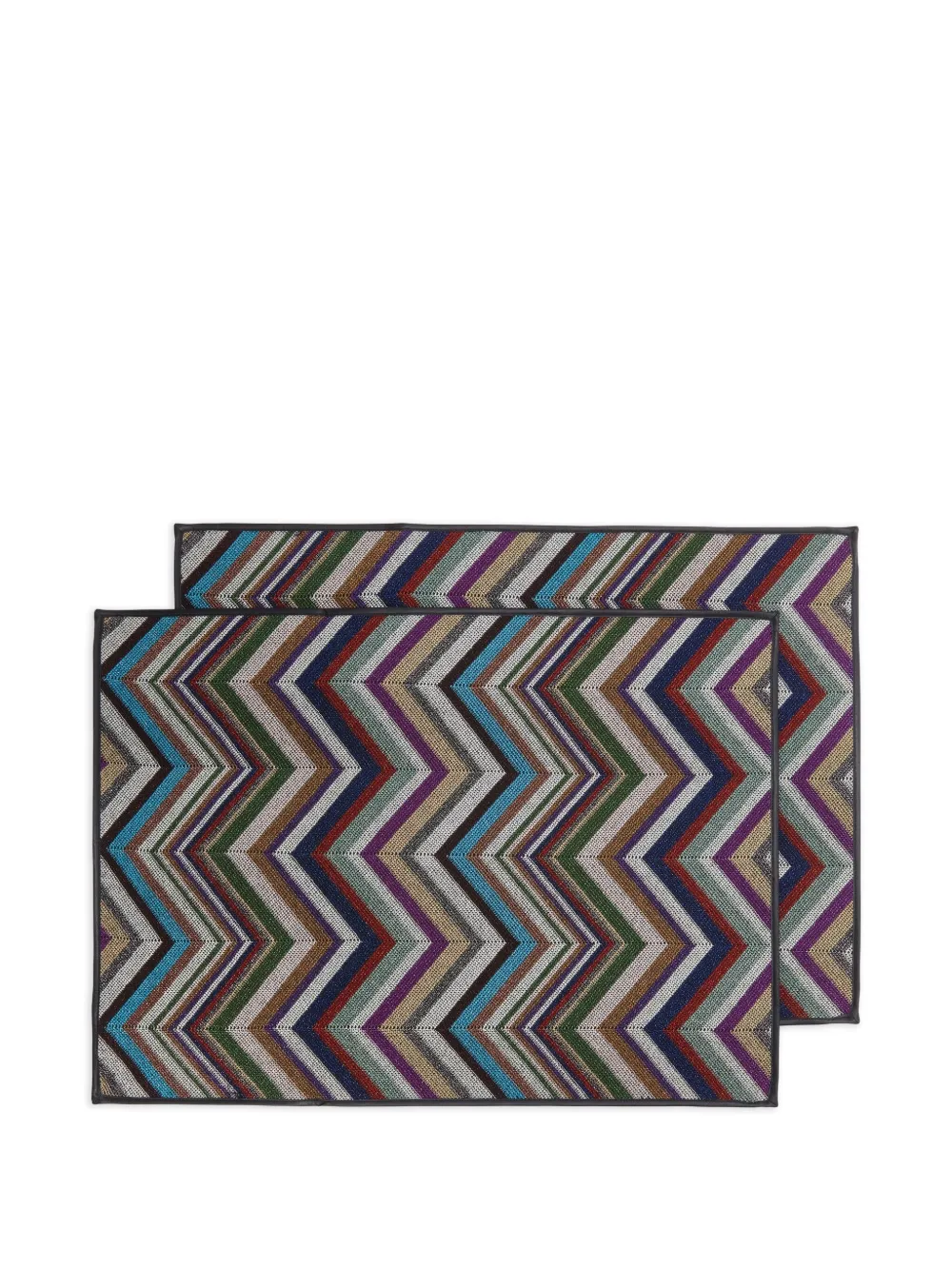 Missoni Home ジグザグパターン プレースマット セット - マルチカラー Missoni Home ジグザグパターン プレースマット セット - マルチカラー