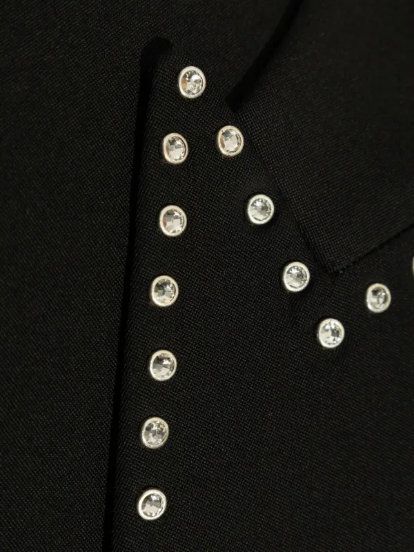 VIP【関税送料無料】希少 MCQUEEN BLACK VISCOSE BLAZER Alexander Mcqueen Blazer Black Womens Blazers E Vest