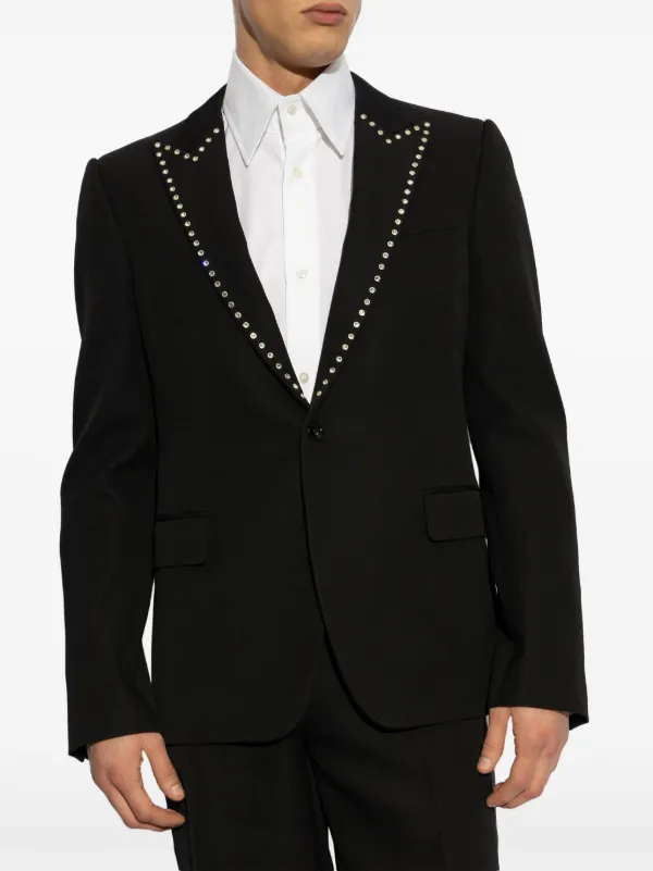 Alexander McQueen テーラードジャケット ブラック サイズ 50 Alexander McQueen eyelet-detail Blazer | Black | FARFETCH