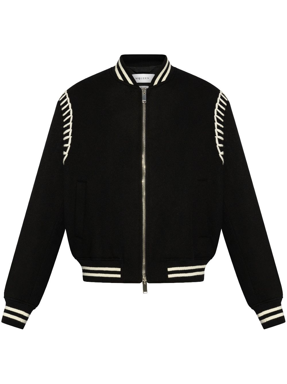 Alexander McQueen embroidered bomber jacket - Black