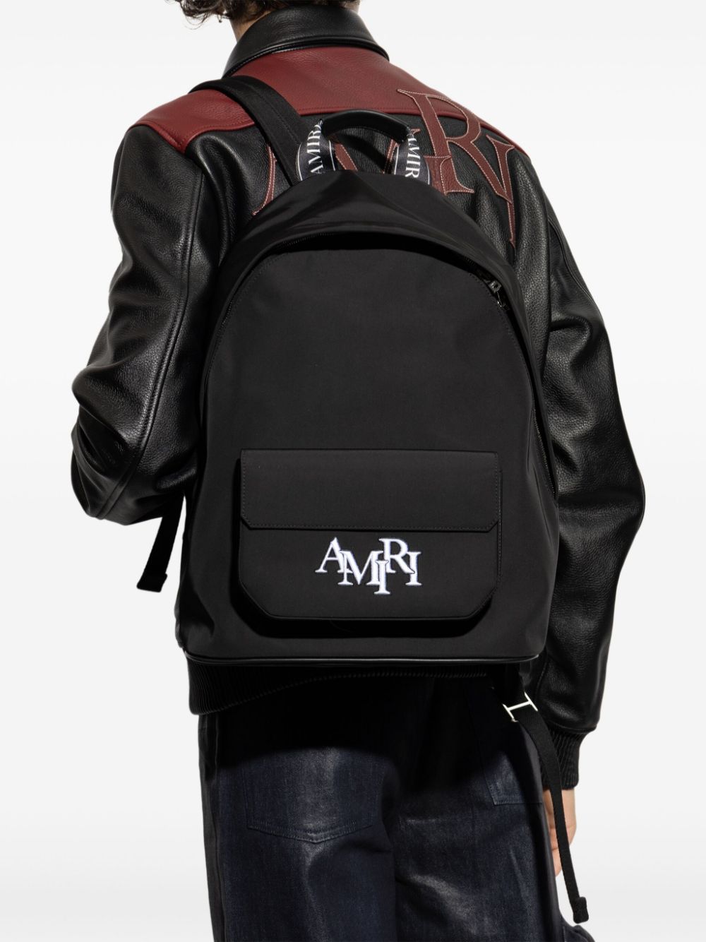 AMIRI logo-embroidered backpack - Zwart