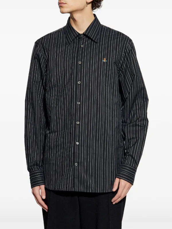 Vivienne Westwood Orb-embroidered Shirt Black FARFETCH EG