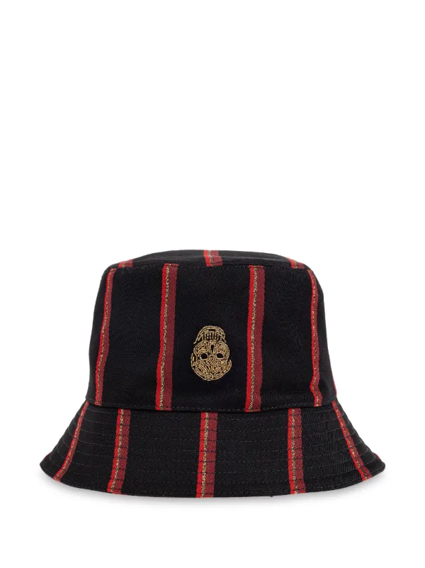 Alexander McQueen Black Logo Bucket Hat -Unisex Alexander Mcqueen Logo-Embroidered Bucket Hat In Black - 21  main image 2