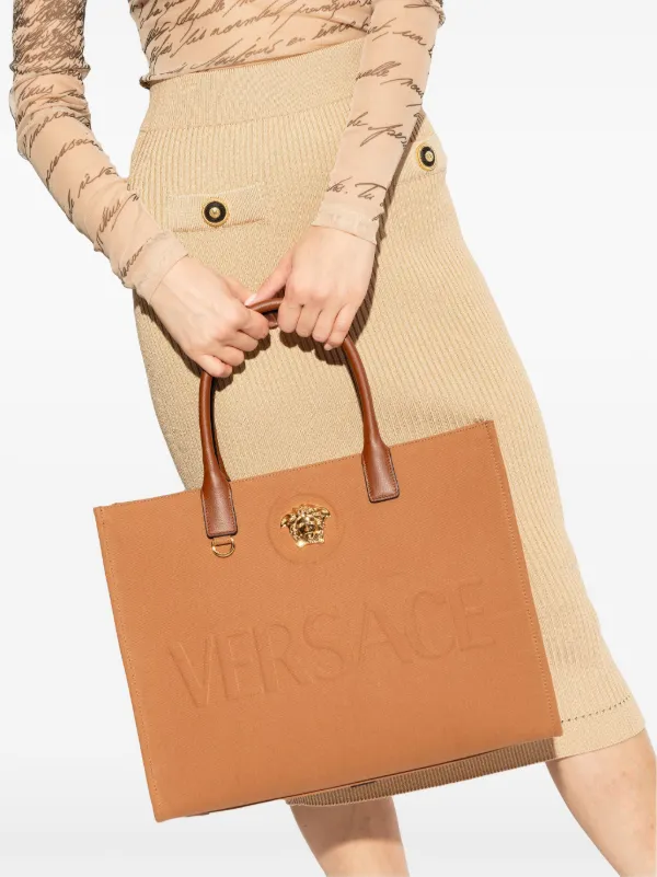 Versace La Medusa Tote Bag | Brown | FARFETCH