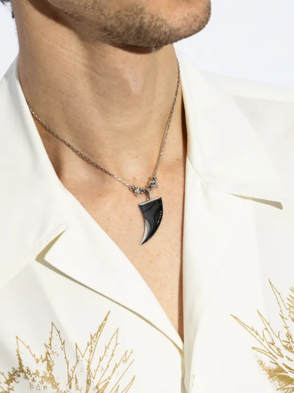 Alexander McQueen チャーム ネックレス | シルバートーン | FARFETCH JP