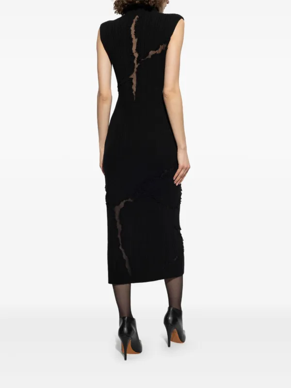 【送料&関税込】Alexander McQueen Cut-out Detail Off-shoulde Alexander Mcqueen Cut-out off-shoulder flared mini dress