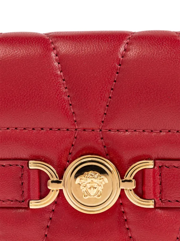 Versace メドゥーサ '95 キルティング 二つ折り財布 | レッド