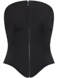 Alexander McQueen zip-up corset top - Black