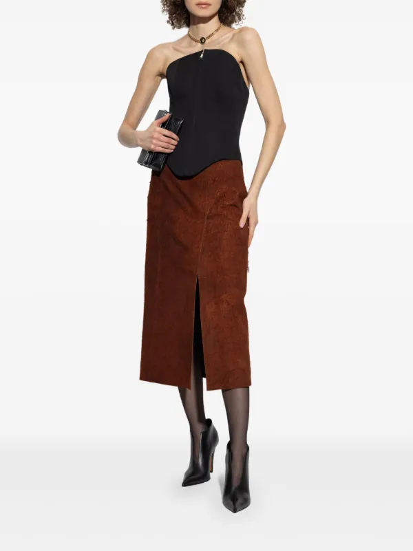 Alexander McQueen zip-up Corset Top | Black | FARFETCH