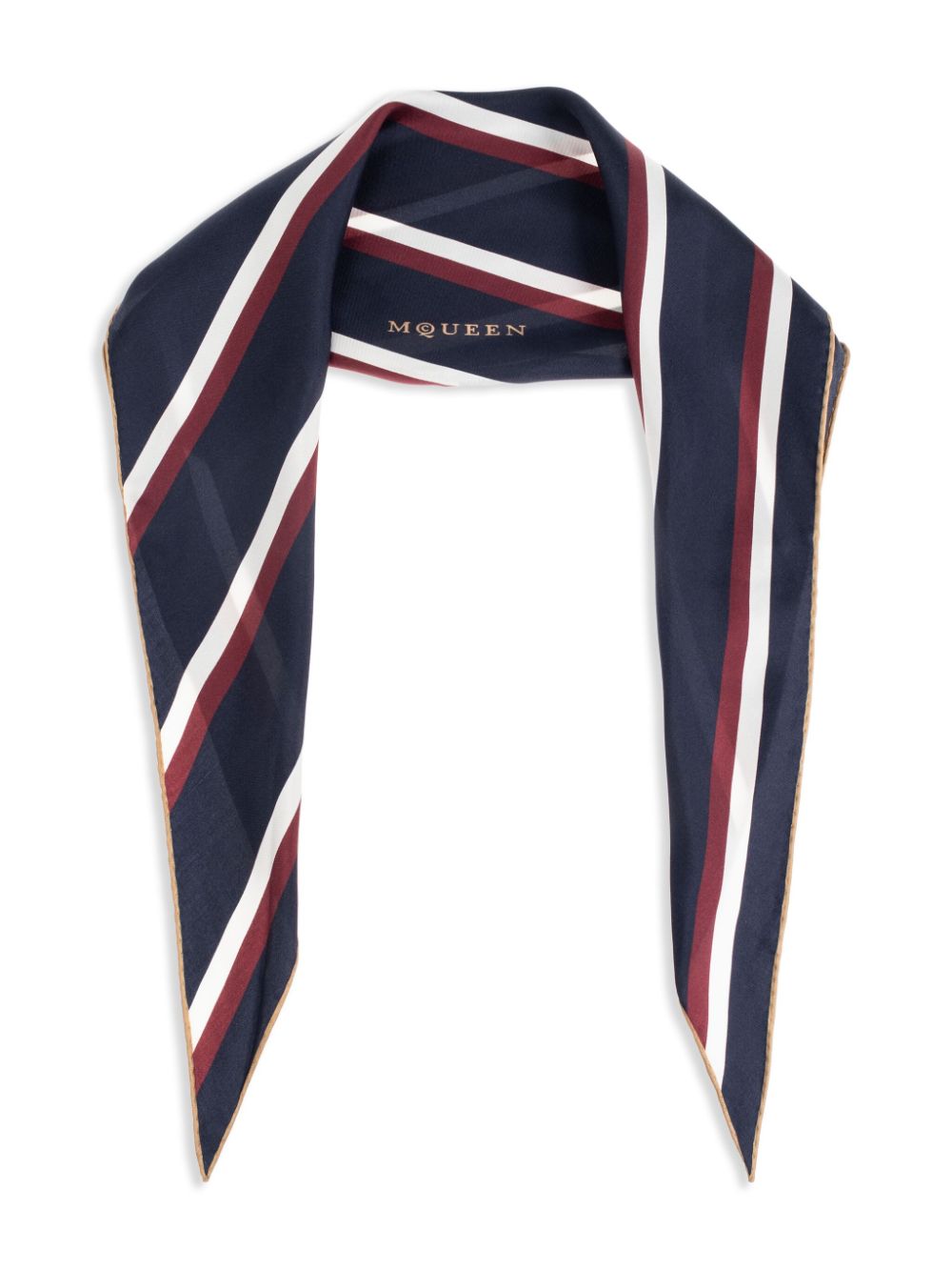 Alexander McQueen College Stripe scarf Blauw