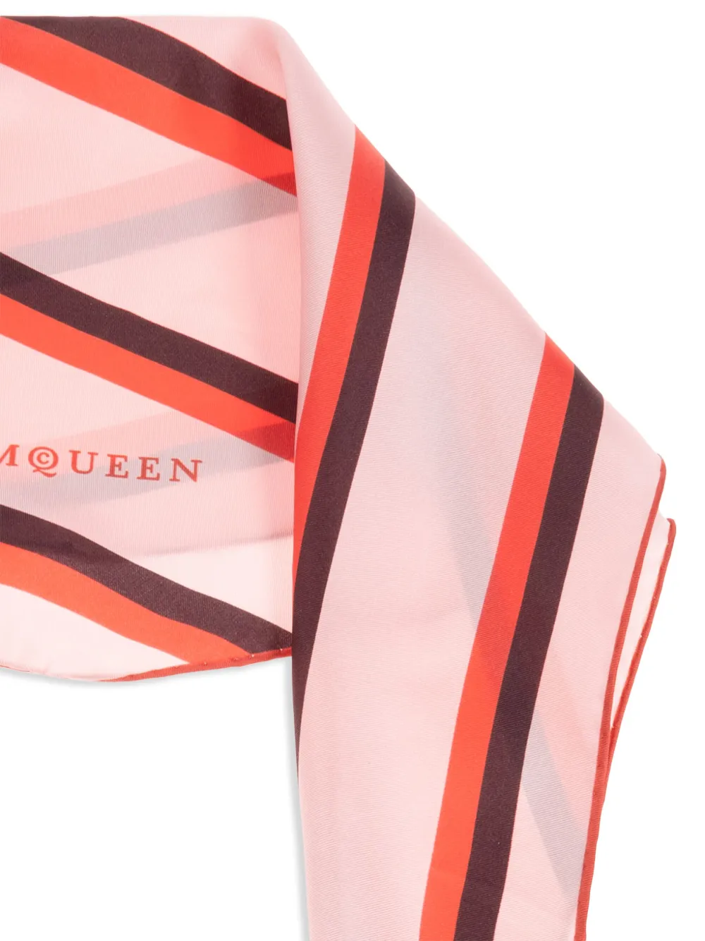 Alexander McQueen College Stripe scarf - Roze