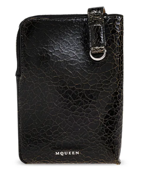 Alexander McQueen logo-lettering phone pouch