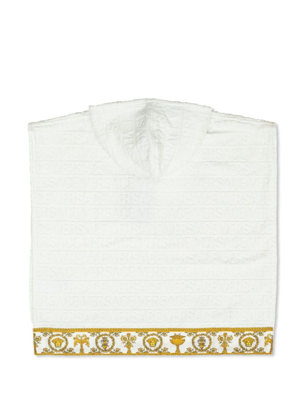 Versace Kids I ♡ Baroque bath towel - White