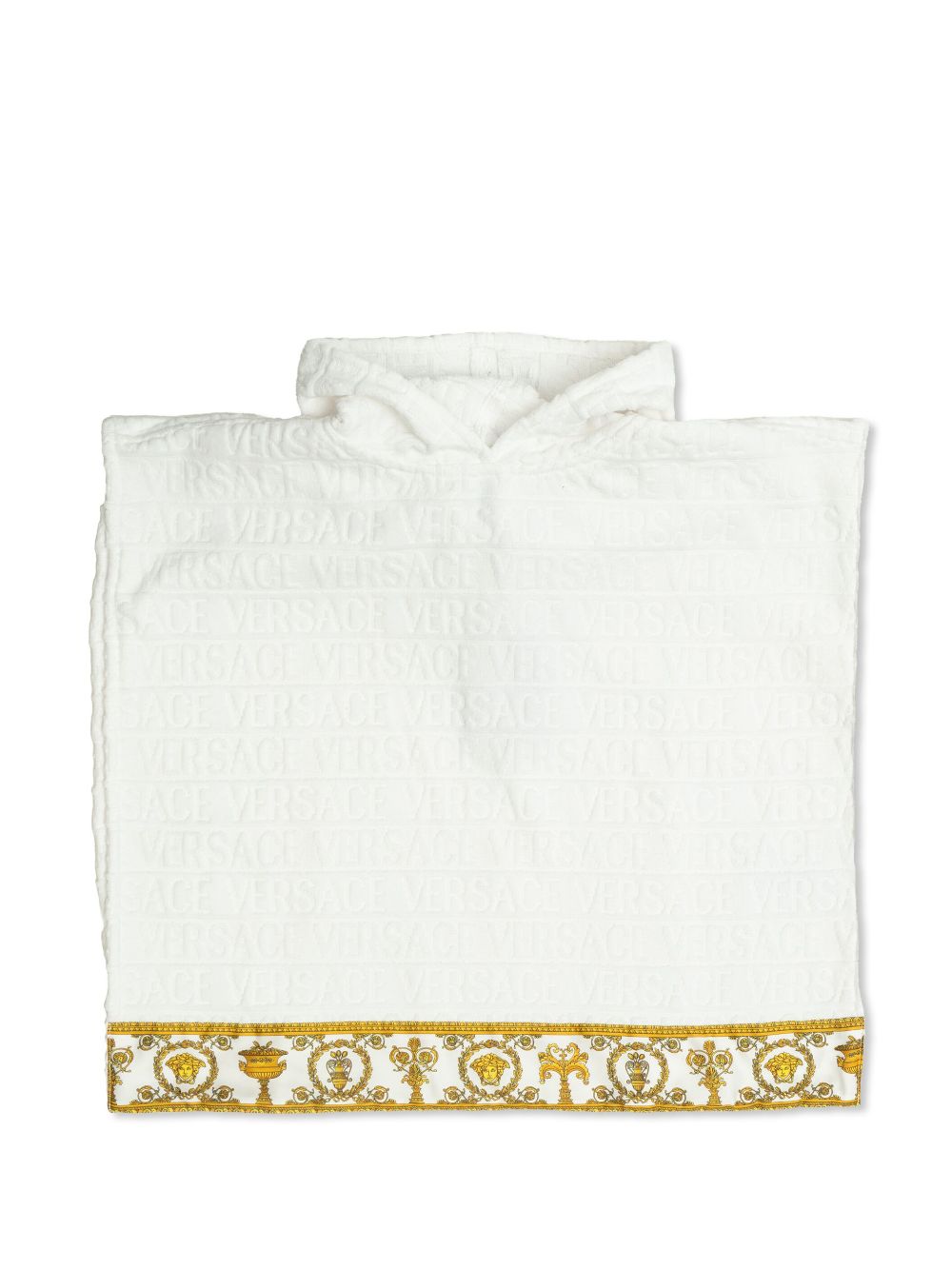 Versace Kids I ♡ Baroque bath towel - White