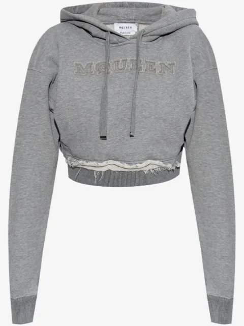 Alexander McQueen logo-embroidered hoodie