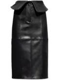 Alexander McQueen leather pencil skirt - Black