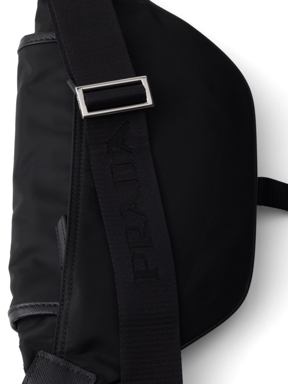 Prada leather-trim belt bag Zwart