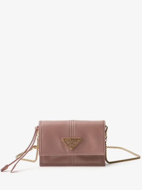 Prada 皮质肩带卡夹