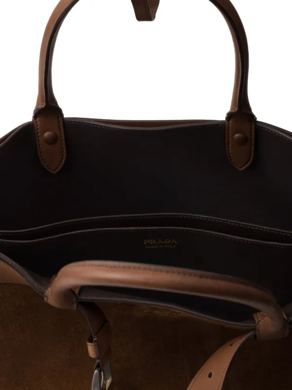Prada Prada Buckle ハンドバッグ M | ブラウン | FARFETCH JP