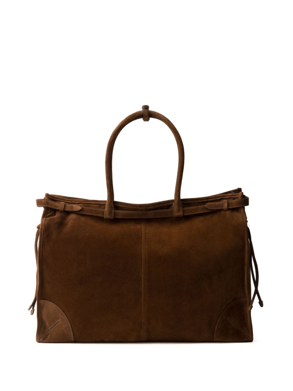 Prada Suede Tote Bag Brown FARFETCH UK