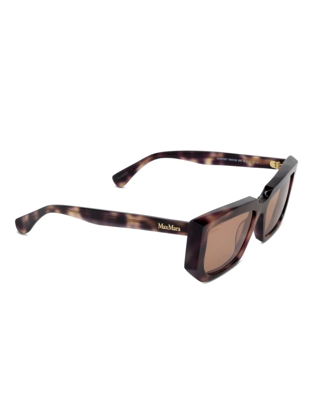Max Mara Eyewear Zonnebril met vierkant montuur - Bruin