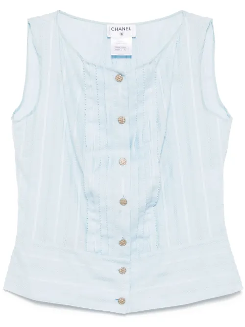 Chemise à boutonnière - CHANEL Pre-Owned - Modalova