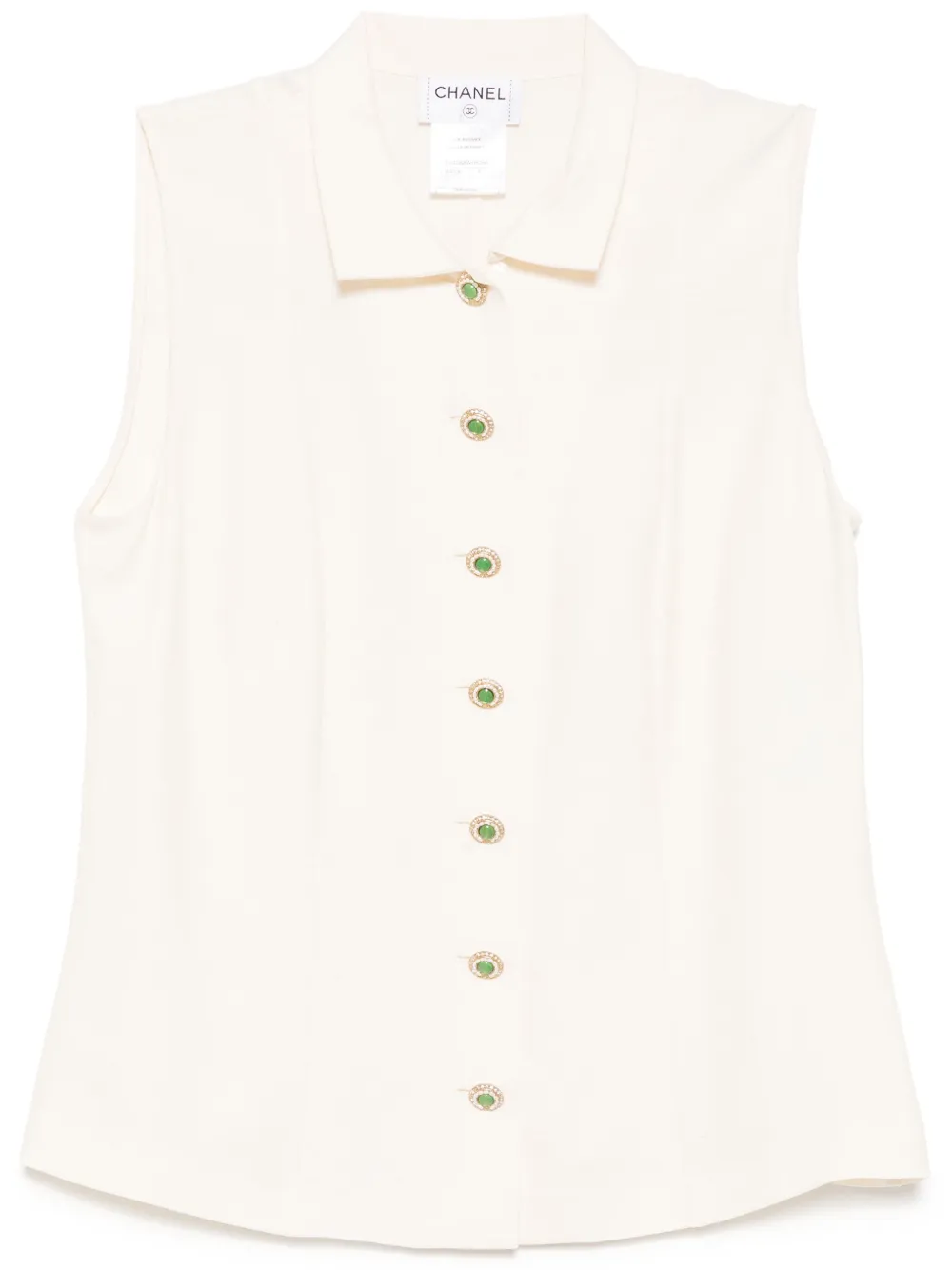 CHANEL Pre-Owned camisa con botones y detalles | blanco | Image 1