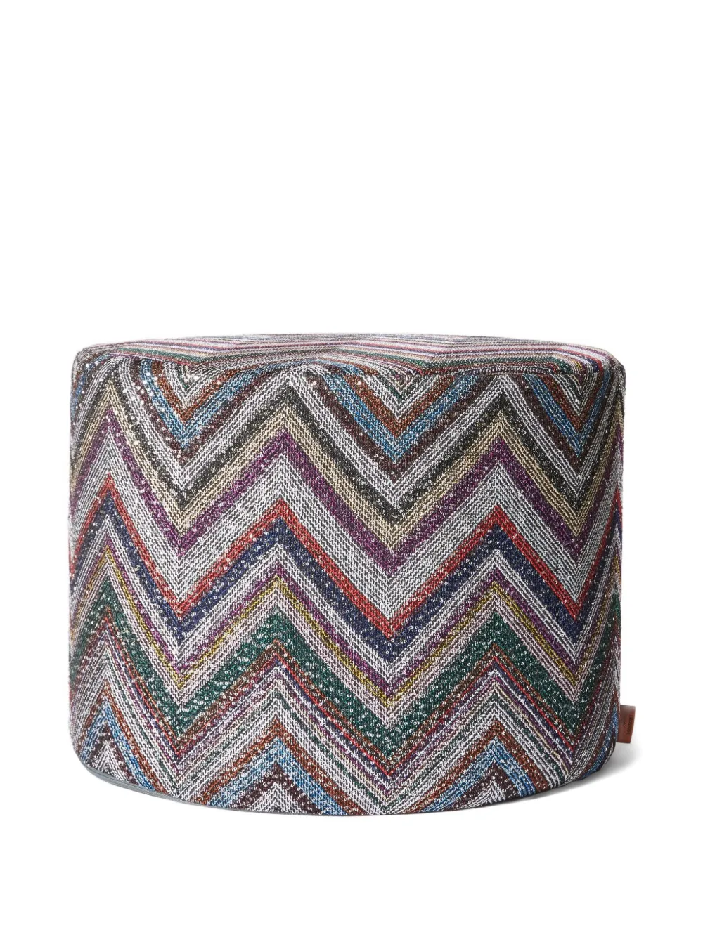 Missoni Holiday Zig-zag Glitter Cylinder Pouf In Multi