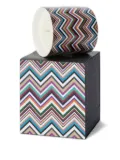 Missoni Home zigzag-print candle - Blue