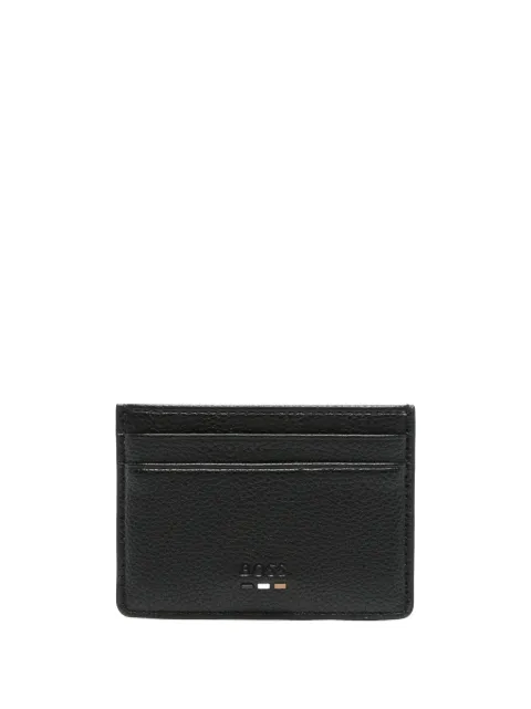 BOSS faux-leather card holder