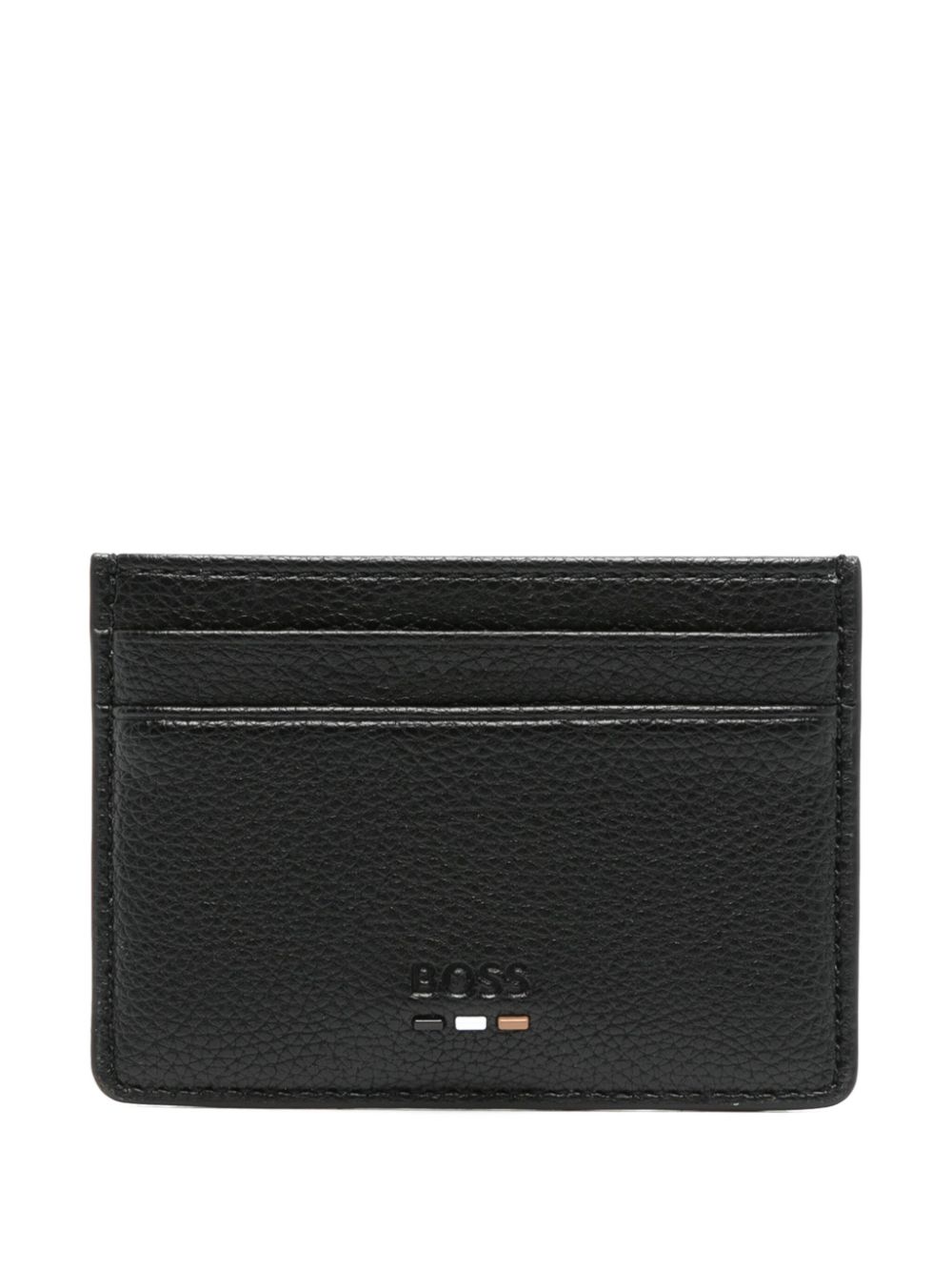 BOSS faux-leather card holder - Black