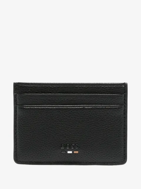 BOSS card holder with logo and signature stripe