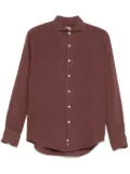 Canali linen shirt - Brown