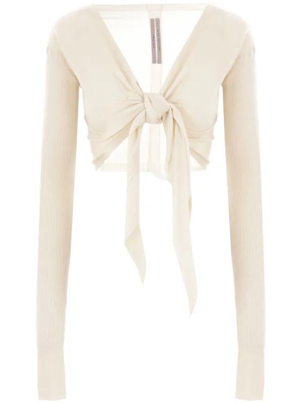 Rick Owens Tied Cardigan | Neutrals | FARFETCH CH